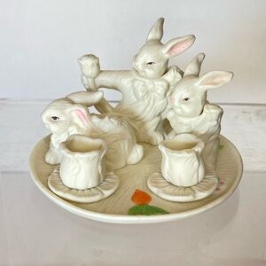 Vtg. 1990’s Bunny Tea Set 10 Pics.